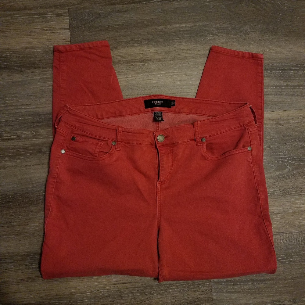 Torrid red skinny jeans